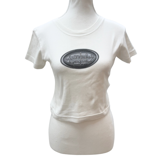 Silverware Metropilitan White Graphic Baby Tee