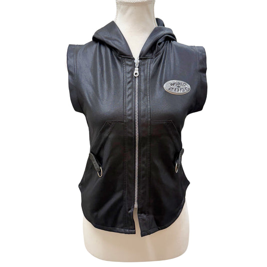 Garcons Manques Black Zip Up Vest