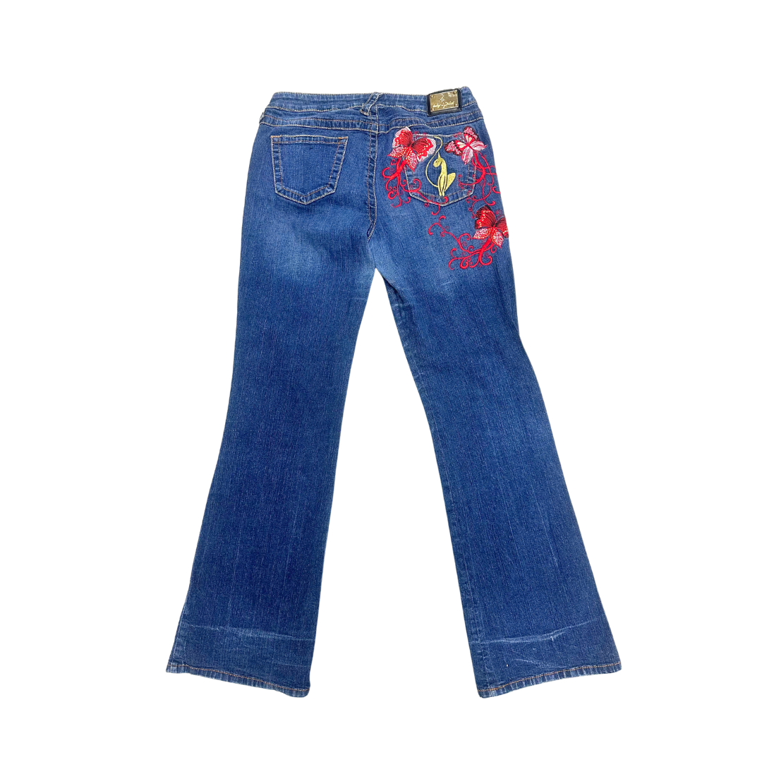 Baby Phat Embroidered Straigh Fit Jeans