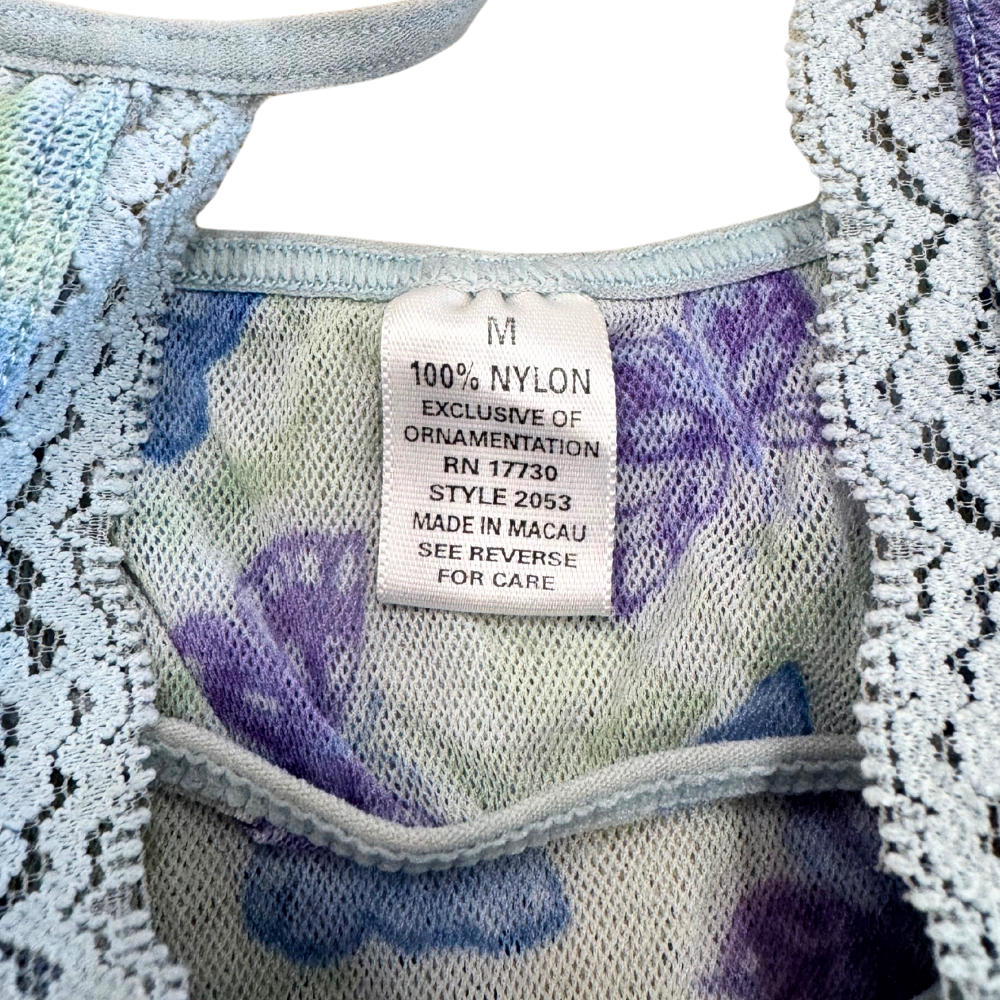 Blue Butterfly Mesh Cami