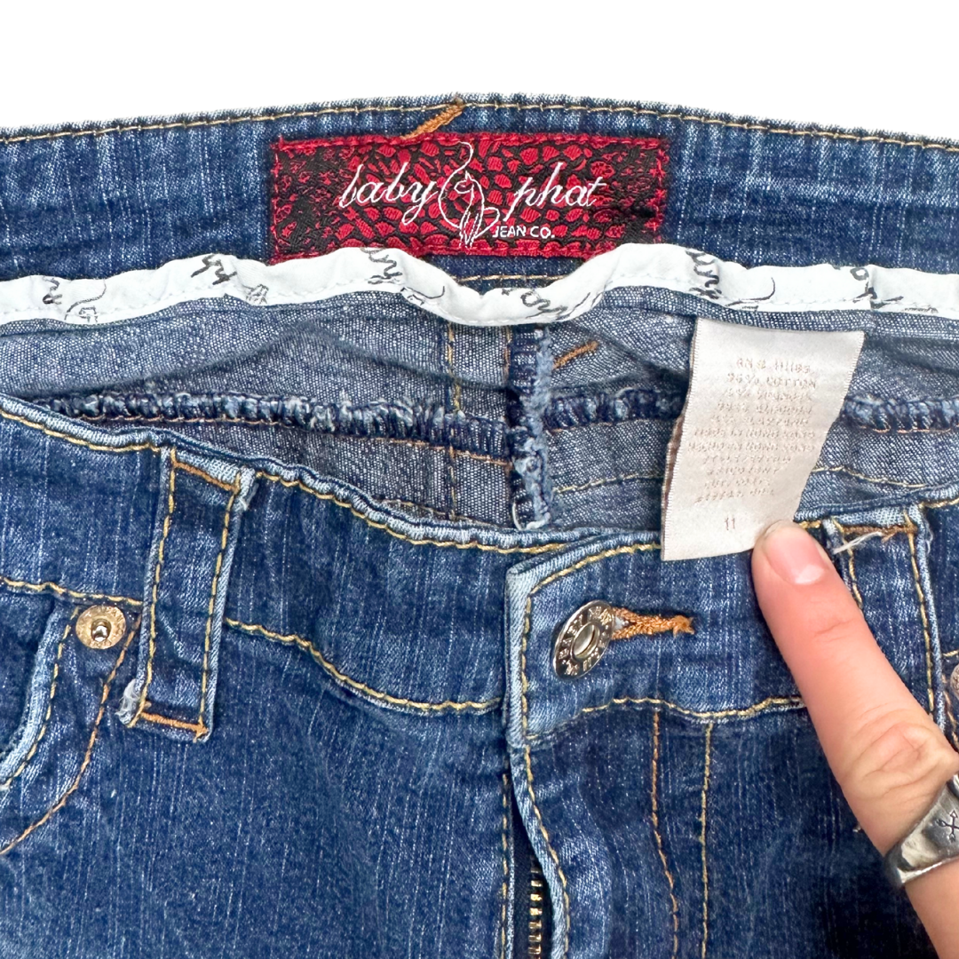 Baby Phat Embroidered Straigh Fit Jeans