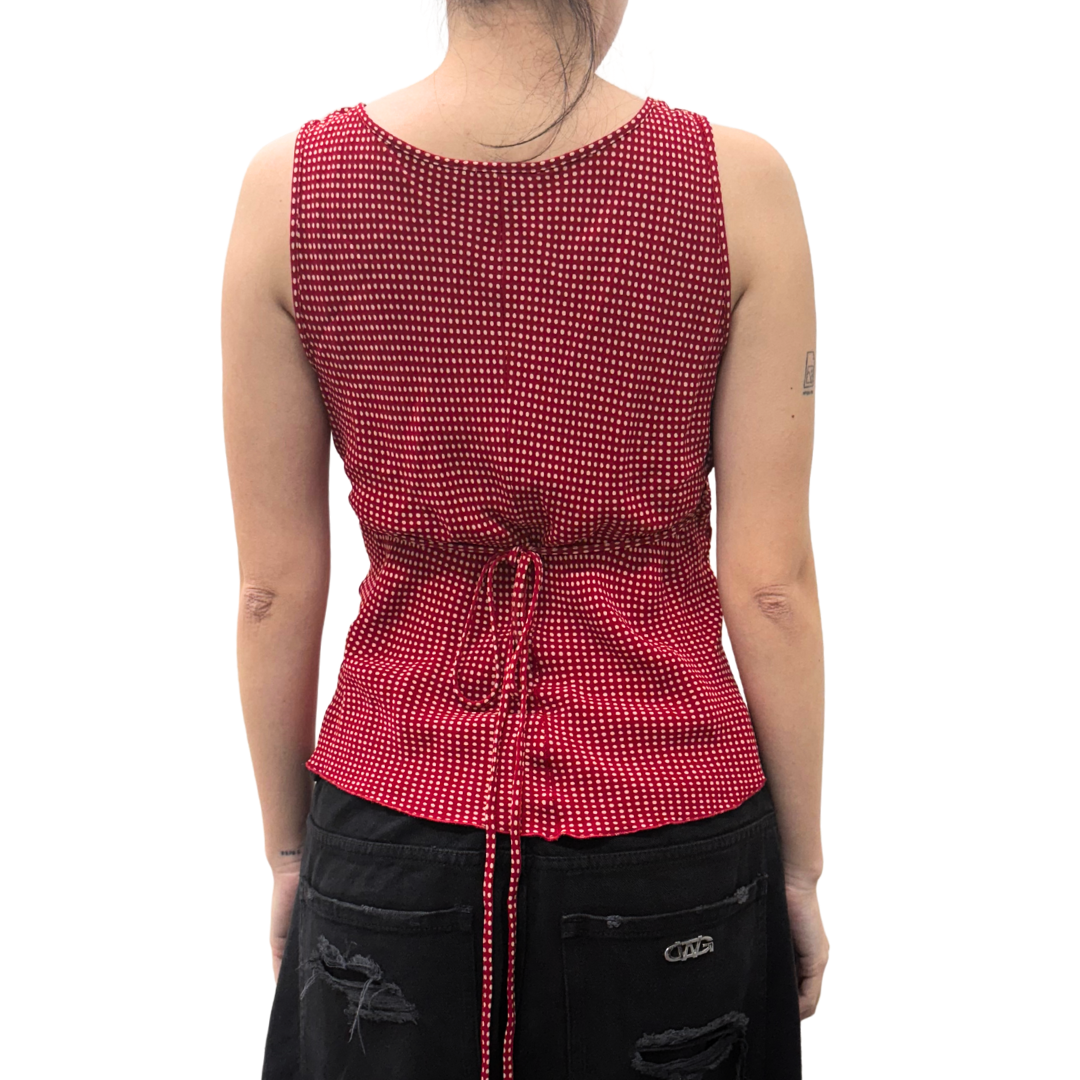 Superior Red Polka Dot Tank Top