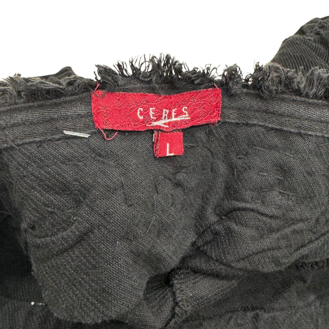 Ceres Black Tiered Midi Skirt