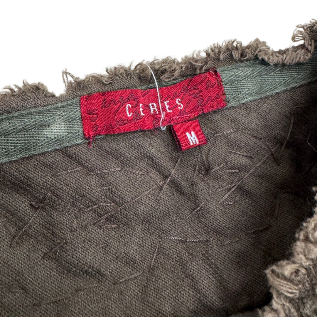 Ceres Brown Tiered Midi Skirt