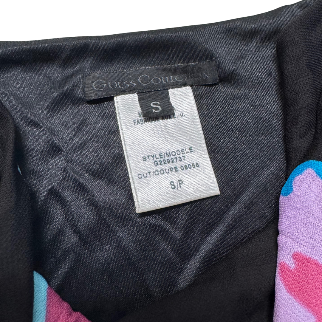 Guess Collection Black Floral Midi Dress