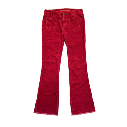 Vintage 2000s Y2k Guess Jeans Red Corduroy Flare Pant