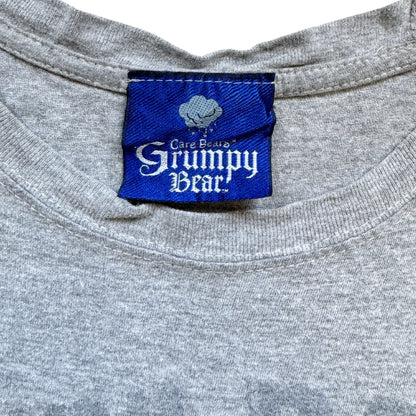 Vintage 2000s Y2k Grumpy Bear Gray I’m Bad and You Love It Graphic Tee