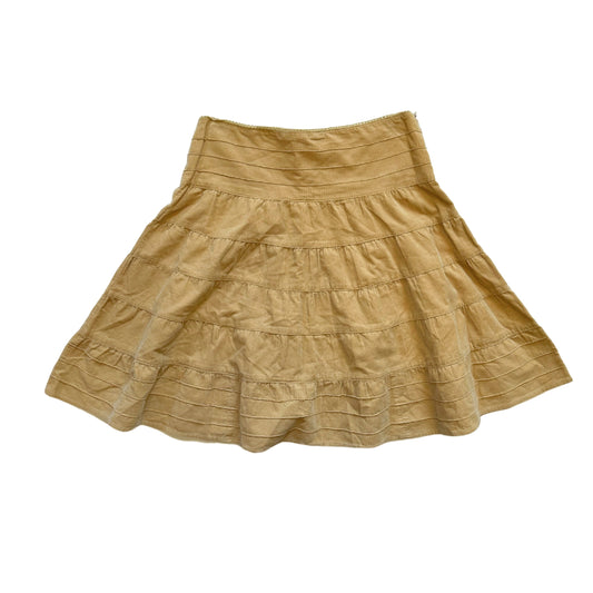 Vintage 2000s Y2k Mossimo Beige Tiered Mini Skirt