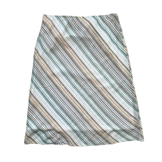 Vintage 2000s Y2k A. Byer Blue Stripe Midi Skirt