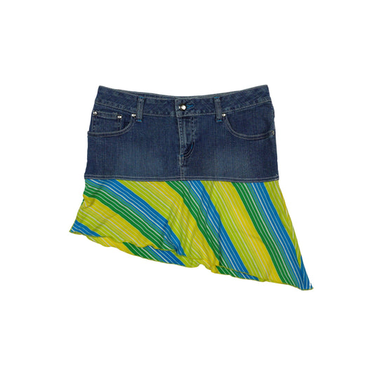 Y2k Anisette Denim Multi-Color Mini Skirt