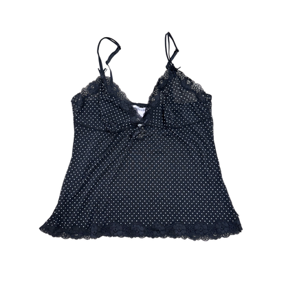 La Vie en Rose Black White Polka Dot Cami