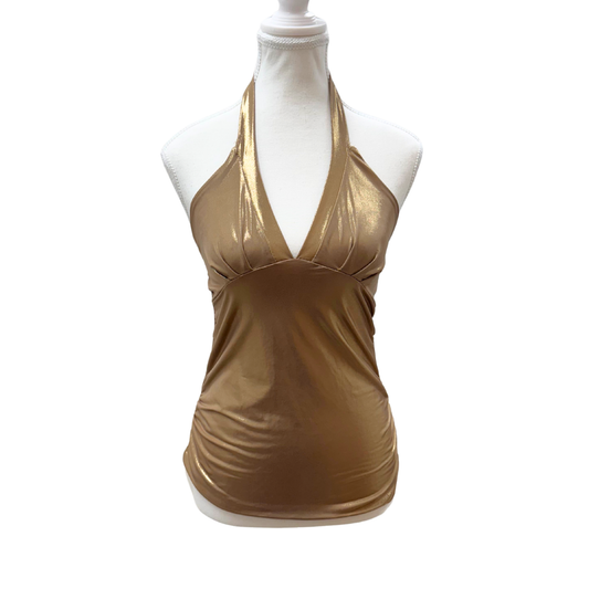 Champagne Satin Halter Top
