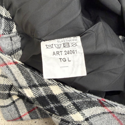 Gray Plaid Pleated Mini Skirt