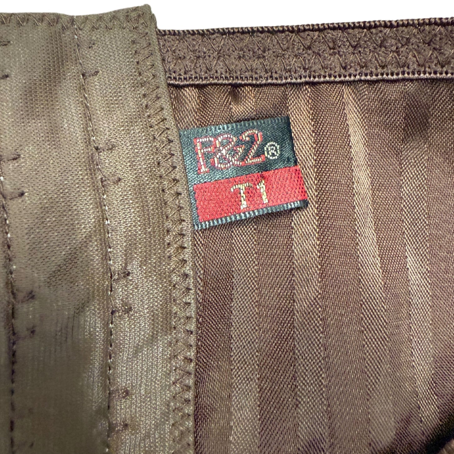 F&2 Brown Striped Bustier Corset Cami