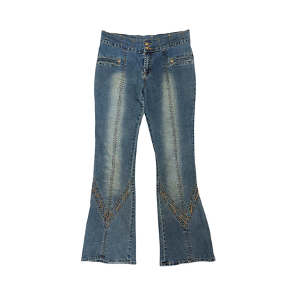 Studded Y2k Flare Jeans