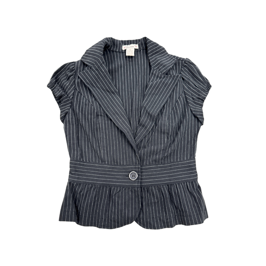 Forever 21 Black Pinstriped Jacket