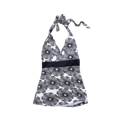 Dynamite White Floral Halter Top