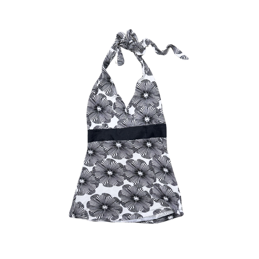 Dynamite White Floral Halter Top