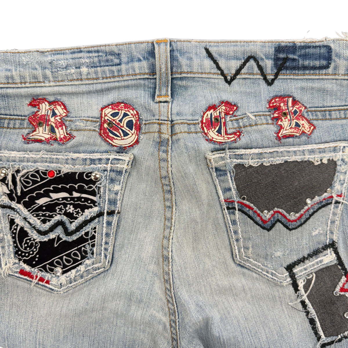Adriano Goldschmied Bandana Patchwork Flare Jeans