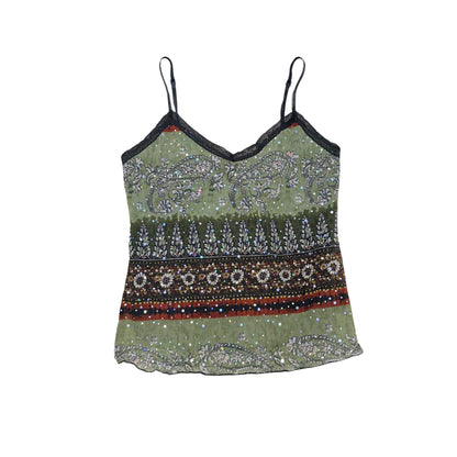 Filles du Monde Green Mesh Cami