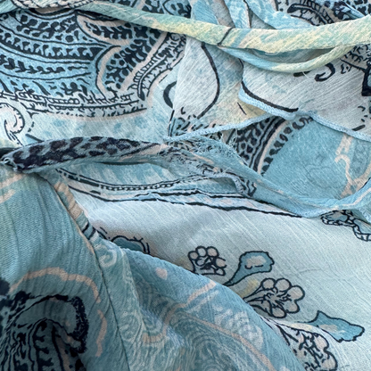 Dressbarn Blue Paisley Top