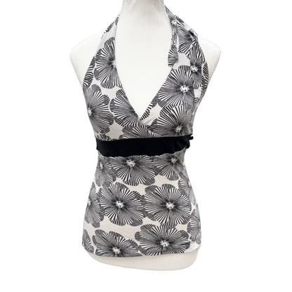 Dynamite White Floral Halter Top