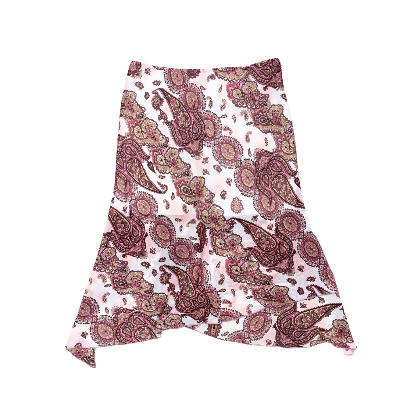 Vamp Pink Paisley Midi Skirt