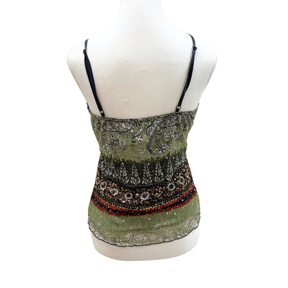 Filles du Monde Green Mesh Cami