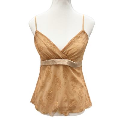 Original & Glamour Yellow Mesh Lace Cami