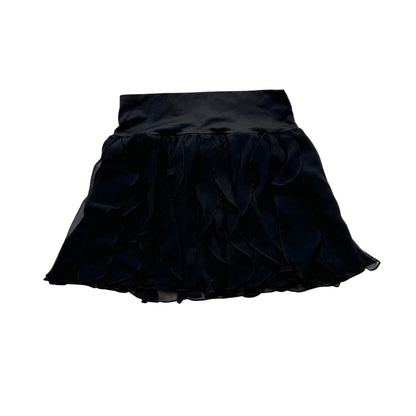 Vintage 2000s Y2k Necessary Objects Black Ruffle Mini Skirt