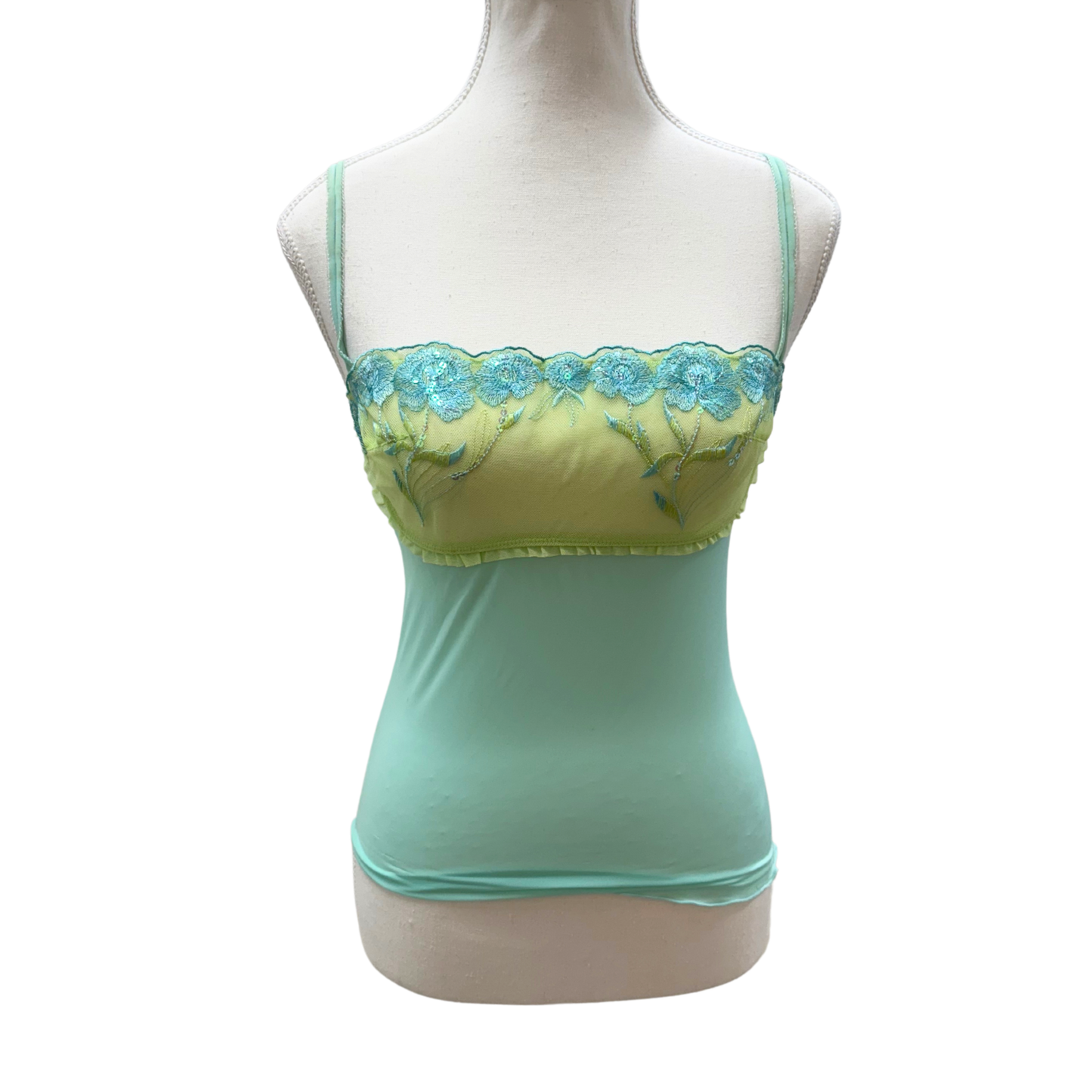 Yamamay Blue Green Mesh Cami