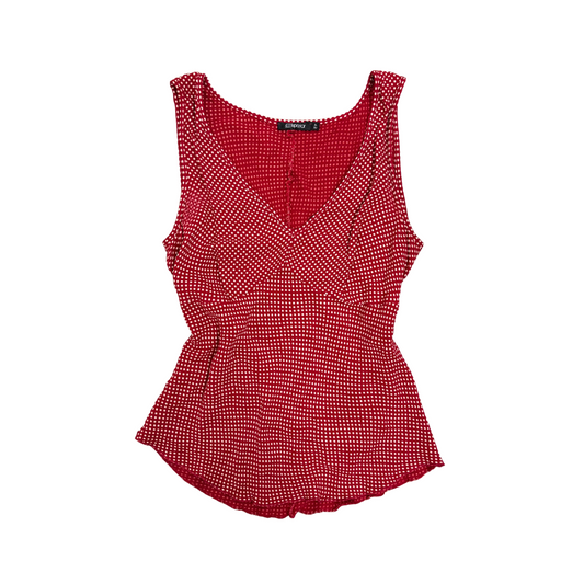 Superior Red Polka Dot Tank Top