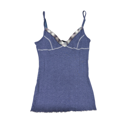 Map Purple Ribbed Cami