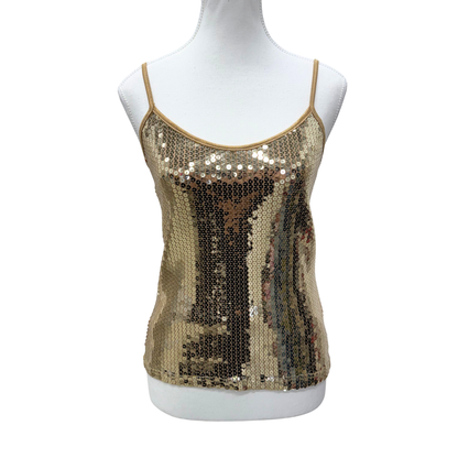 Specchio Yellow Sequin Cami