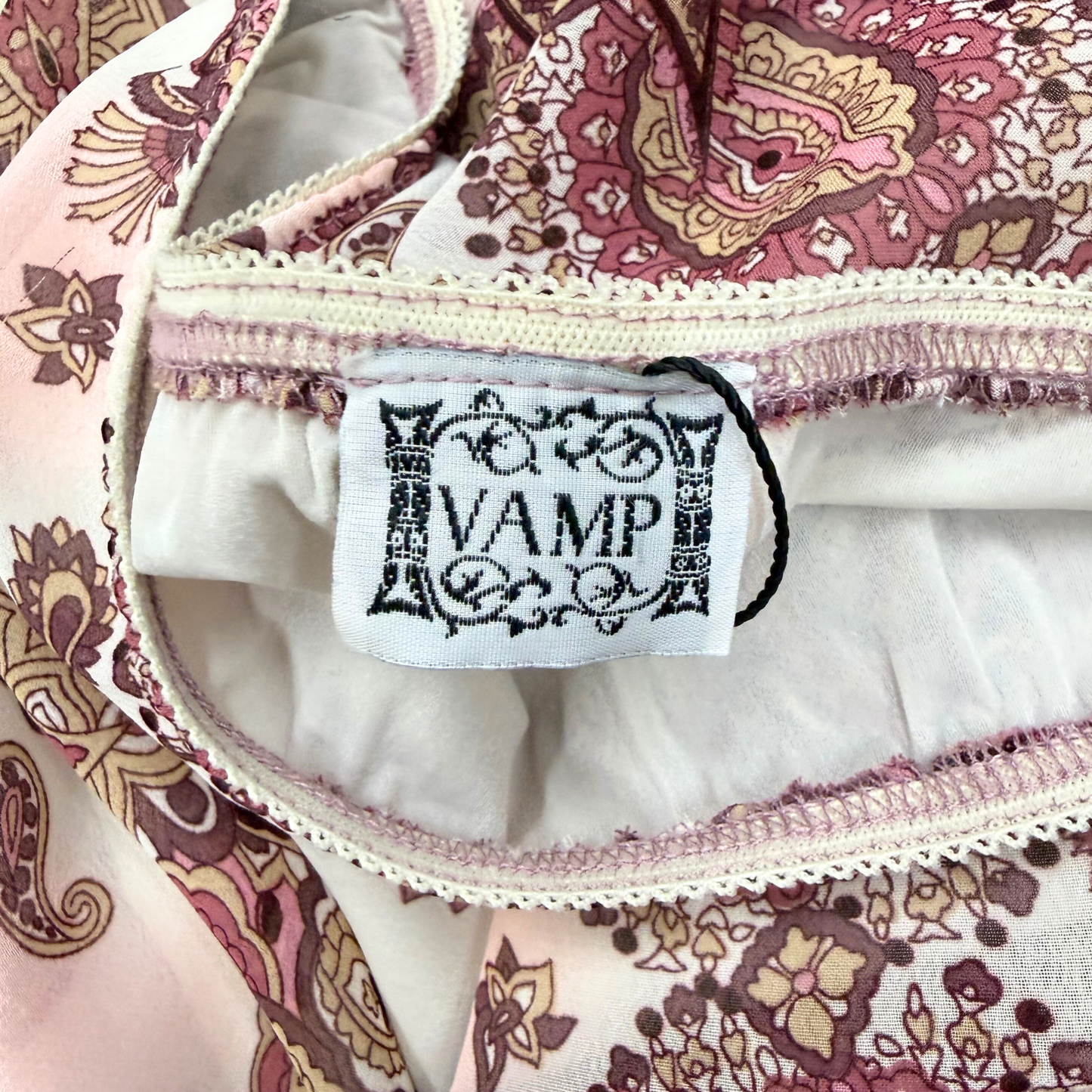 Vamp Pink Paisley Midi Skirt