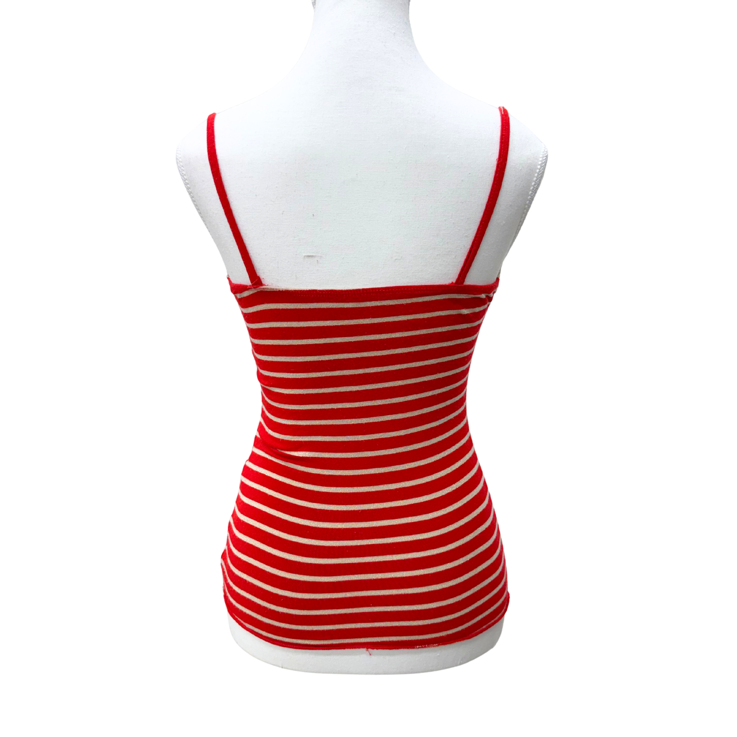 Red Striped Lace Cami