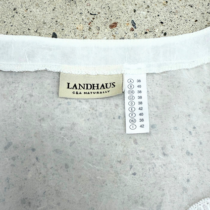 Landhaus White Puff Sleeve Cropped Top