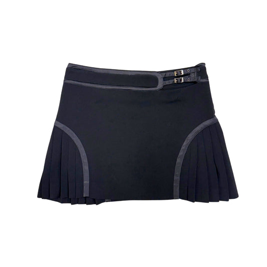 Black Pleated Mini Skirt