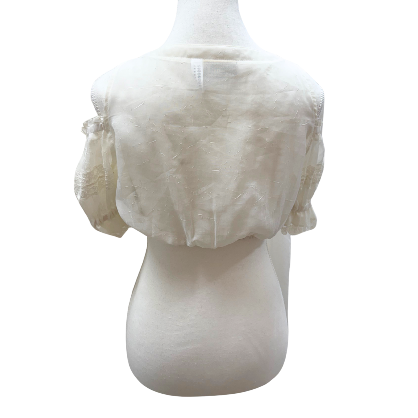 Landhaus White Puff Sleeve Cropped Top