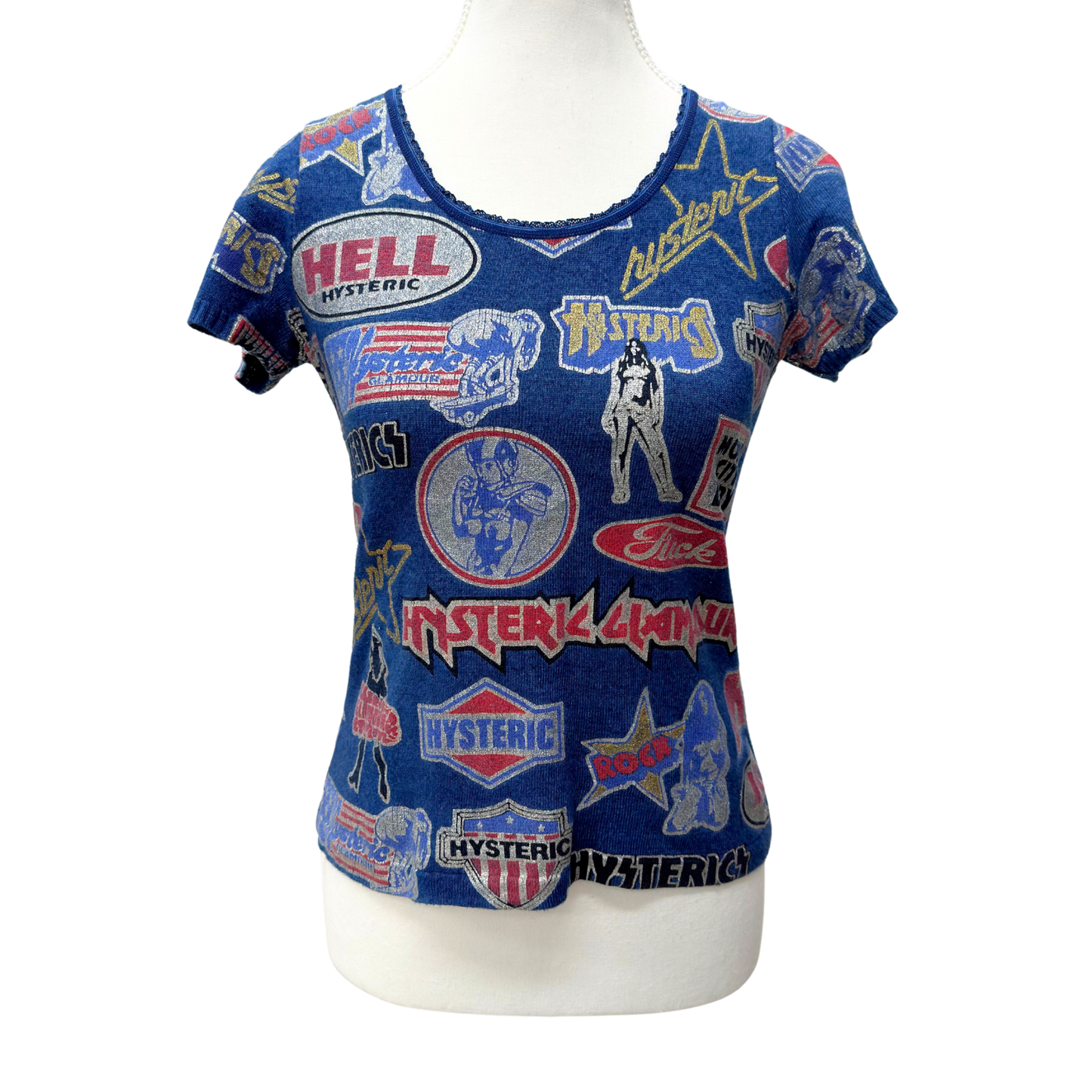 Hysteric Glamour Blue Knitted Top