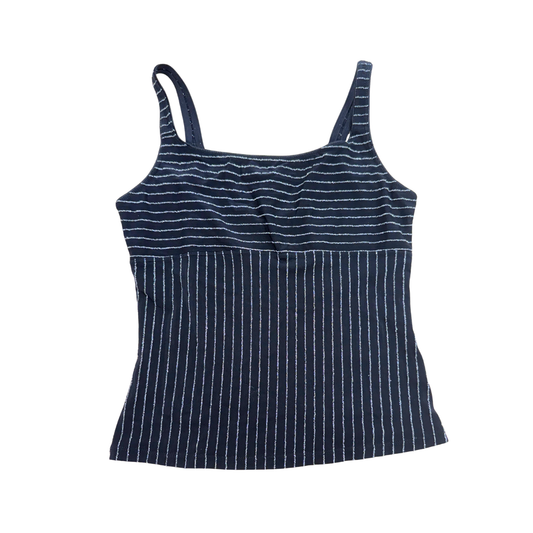 Black Striped Sparkly Tank Top
