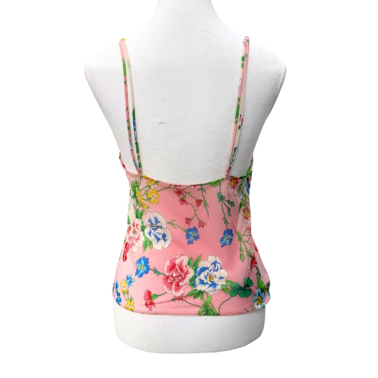 Verde Veronica Pink Floral Mesh Cami