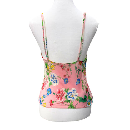 Verde Veronica Pink Floral Mesh Cami