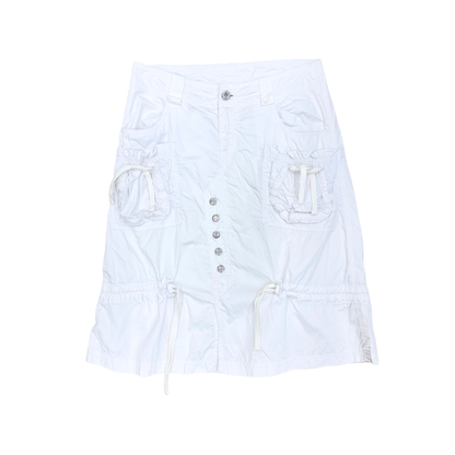 Replay & Sons White Cargo Midi Skirt