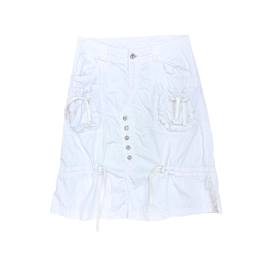 Replay & Sons White Cargo Midi Skirt