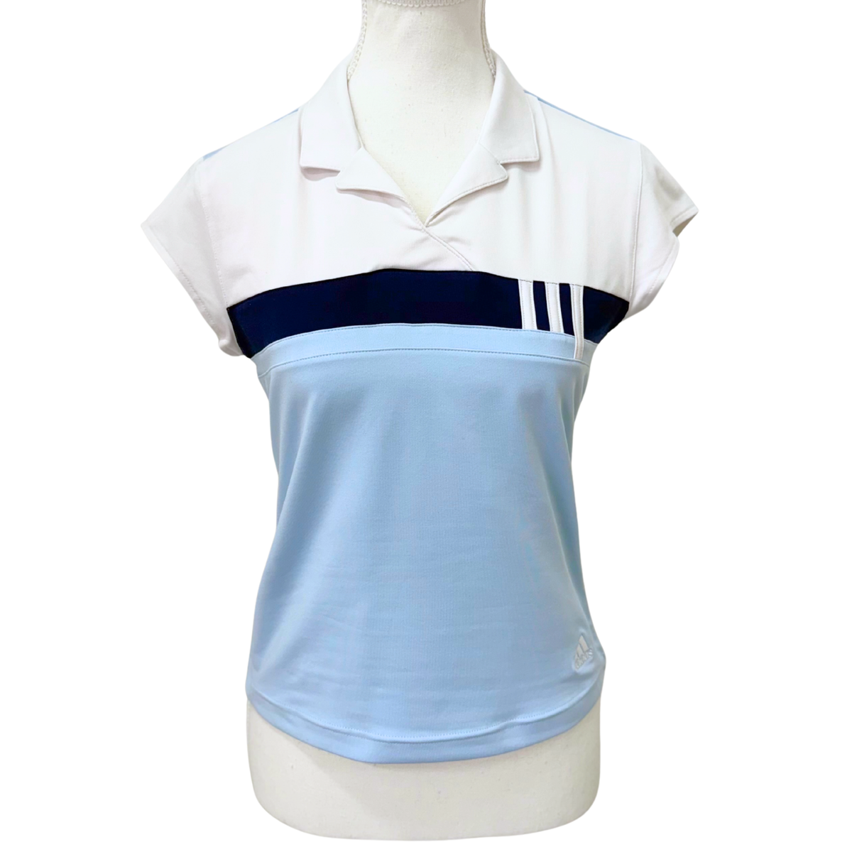 Adidas Light Blue White Polo