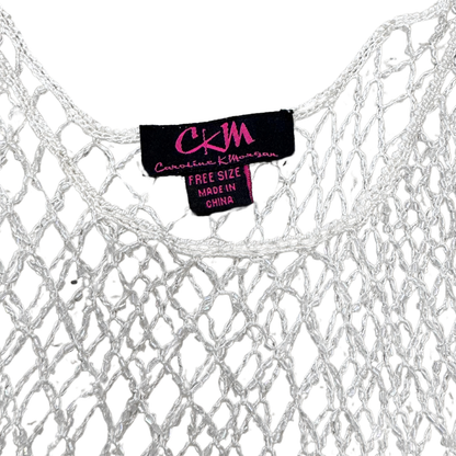 CKM White Beaded Tank Top