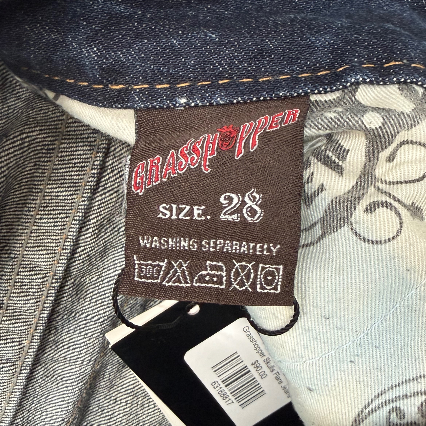 Grasshopper Skulls Flare Jeans