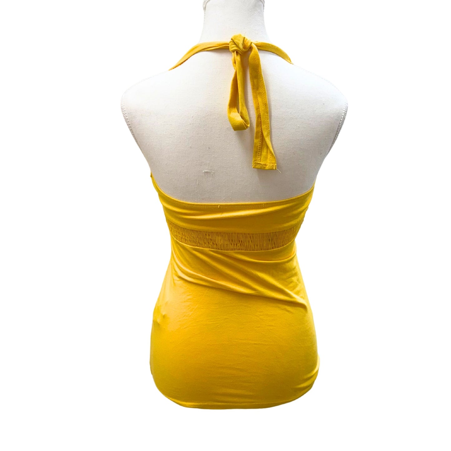 Yellow Floral Halter Top