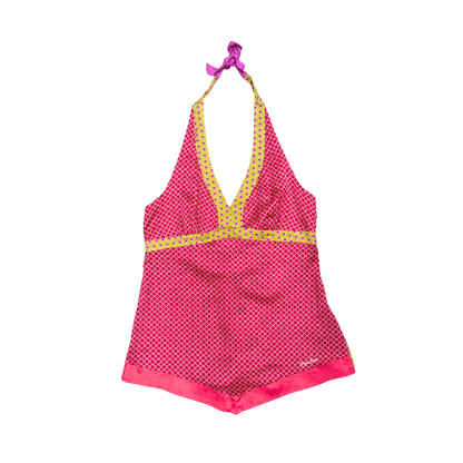 Pepe Jeans Pink Satin Halter Top